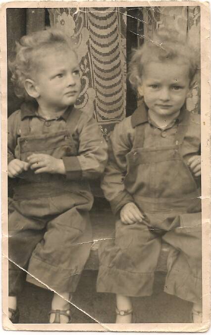 Inseparable: Identical twins Jim and Victor Rudling together when they were two years old. Jim described his brother as a generous, kind-hearted man.