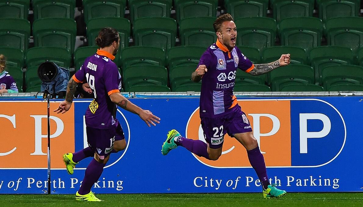 STRIKE WEAPON: After a slow start, Adam Taggart is finding the net for Perth Glory on a regular basis. Picture: Getty Images