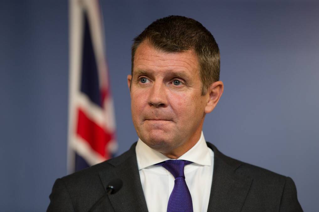GOODBYE: Premier Mike Baird announces he is retiring from politcs on Thursday. Picture: Janie Barrett