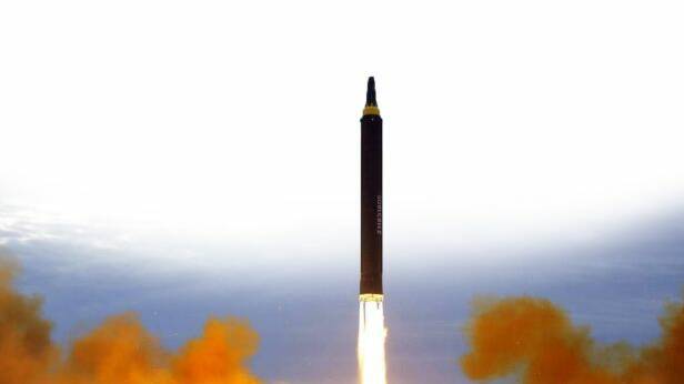 North Korea test fires a missile. The progress of the rogue regime's nuclear program has been more rapid than expected. Photo: AP
