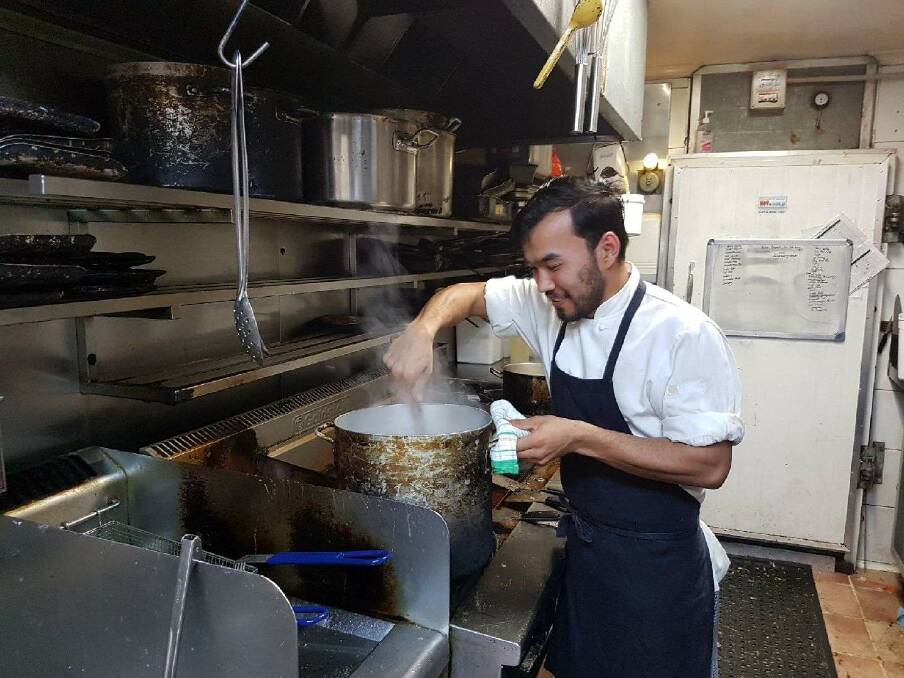 ON THE BOIL: Pakistani-born Ghulam Abbas Noor Ali, who works at Three Monkeys Cafe, hopes to become a qualified chef and an Australian citizen. 