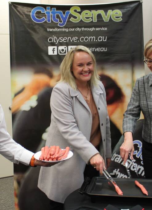 STEP-UP: Newcastle Lord Mayor Nuatali Nelmes at the CityServe launch.