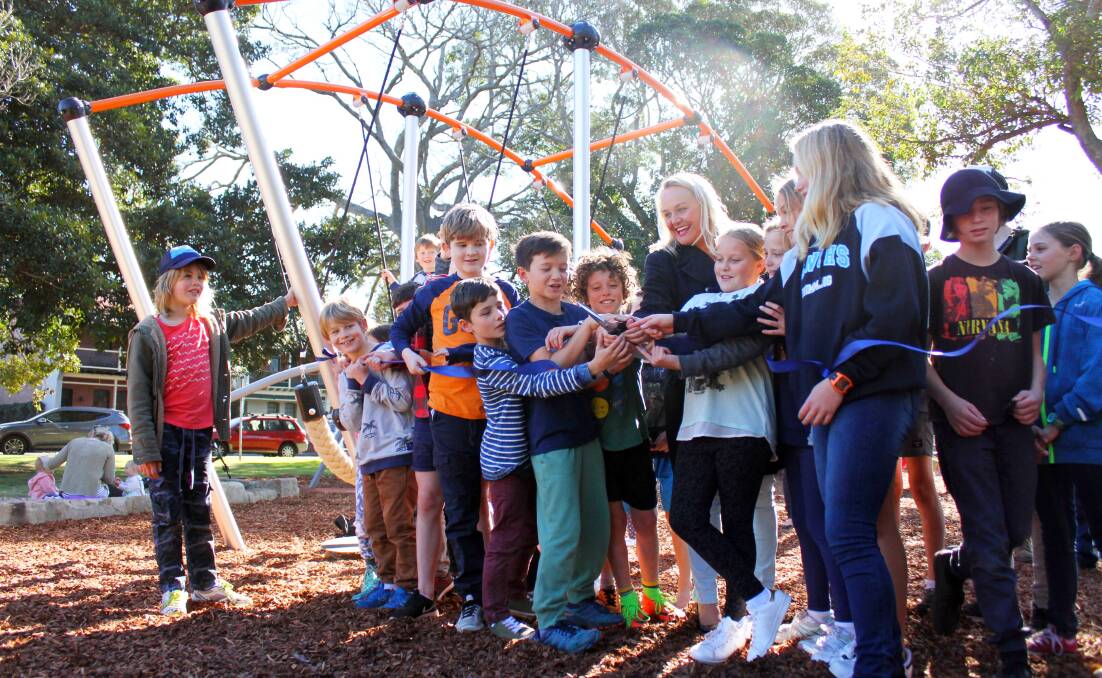 READY, SET, GO: The Lord Mayor at the opening of the new playground in Cooks Hill. 