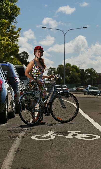 Road rules: Sarah Ladyman thinks better cycling infrastructure would improve cyclist safety more than fine increases under the new legislation. Picture: Simone De Peak.