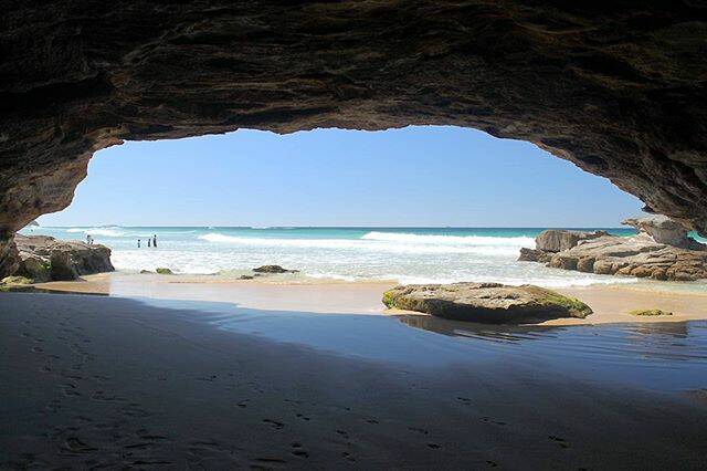 MORNING SHOT: INSTA @@kristaslife I just want to explore as far as my feet will let me | • • • • #visitnsw #newcastle #seeaustralia #canonofficial #photography #landscape #beach #wanderaustralia #exploringaustralia #unlimited_australia #wanderlust #travel #adventure #cave