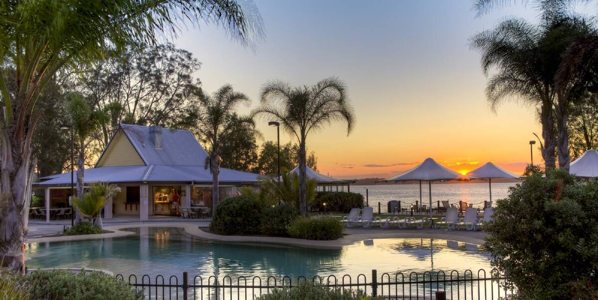 LOCAL LUXURY: Mercure Rafferty's Resort on the shores of Lake Macqurie, at Cams Wharf. The resort is one of eight local tourism operators involved in the promotion. Picture: Supplied