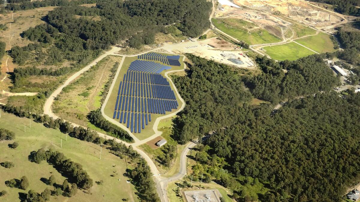 BIG: An artists impression of the proposed solar farm to be located at Sumerhill Waste Management Facility, Wallsend. 