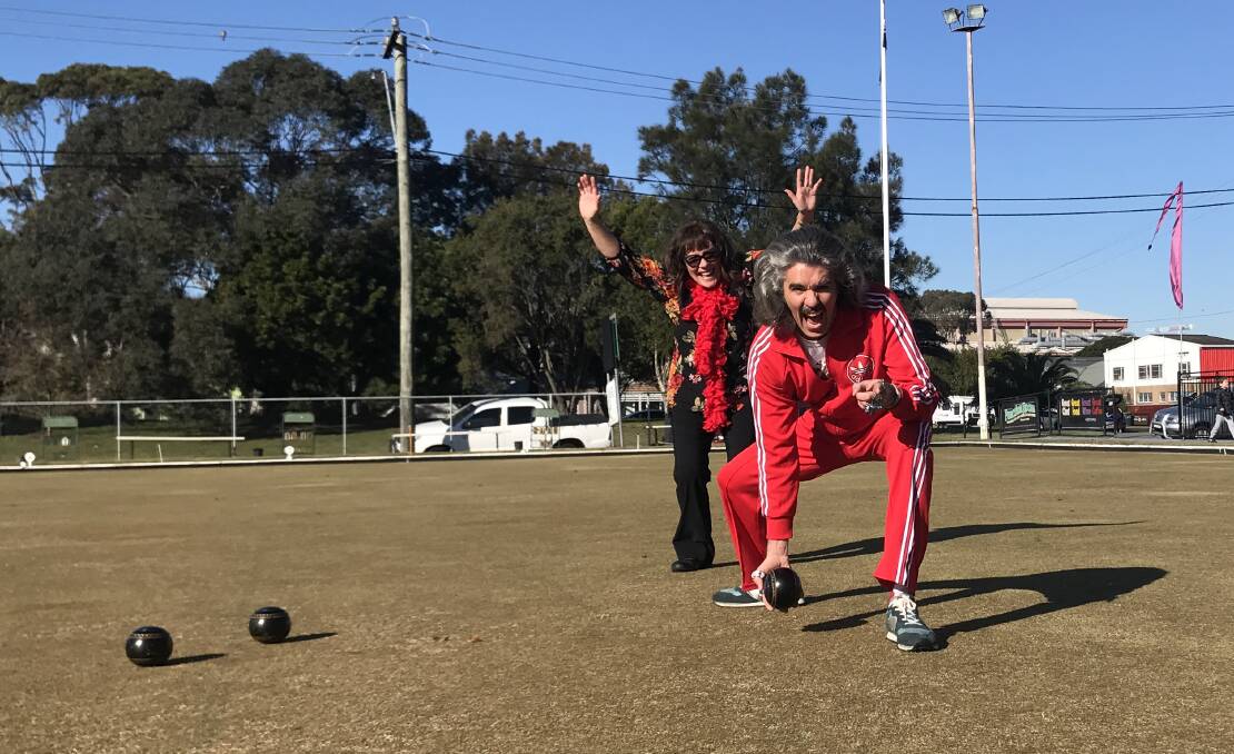 SPORTING MAN: Barry Morgan and secretary-manager of Carrington Bowling Club Jaci Lappin on the green. Picture: Melinda McMillan