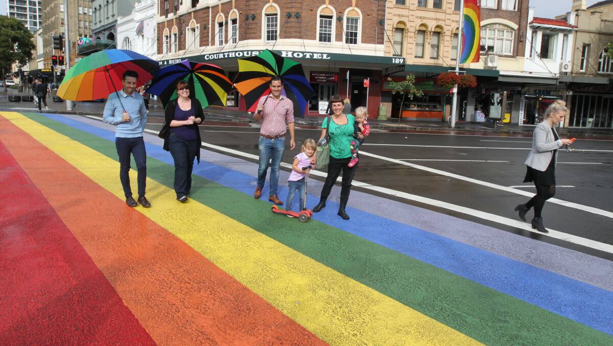 Sydney's Oxford Street rainbow crossing.