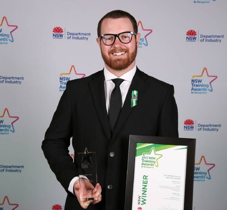 TOPS:  Josh Terras was recognised as the Top Apprentice in vehicle trades. 