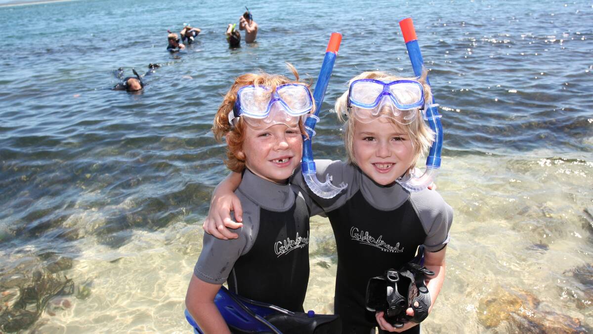 GET INTO THE WATER: Snorkelling at Fly Point, Port Stephens. 