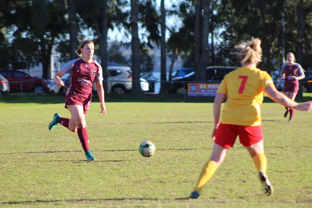 IMPACT: Warners Bay captain Nadja Squires has returned from a month out to boost the defending Herald Women's Premier League champions. Picture: Renee Valentine