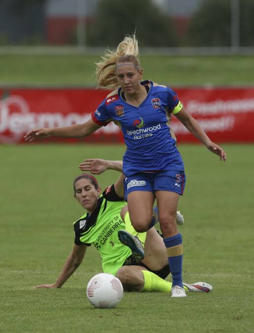 LEAD ROLE: Jets captain Gema Simon says the W-League side will be out for a strong performance against Sydney next weekend. Picture: Peter Stoop