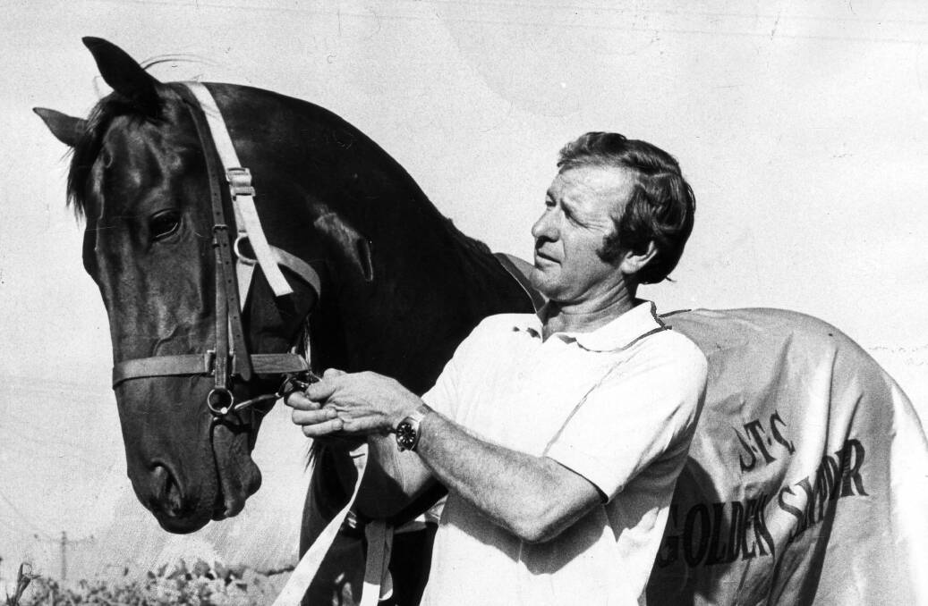 GOOD TEAM: Trainer Max Lees with Luskin Star. Both were named as members of the Hall of Fame from 59 nominees.