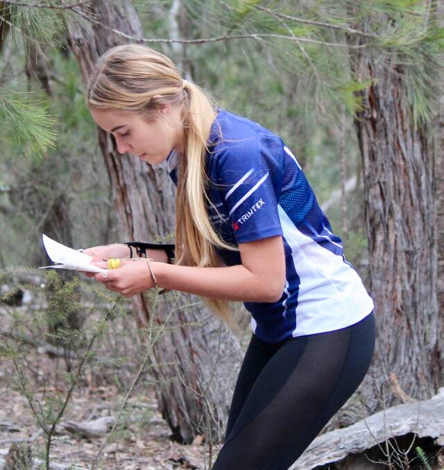 REP DUTIES: Claire Burgess is one of three Newcastle athletes picked in the NSW All Schools orienteering team. Picture: Orienteering NSW