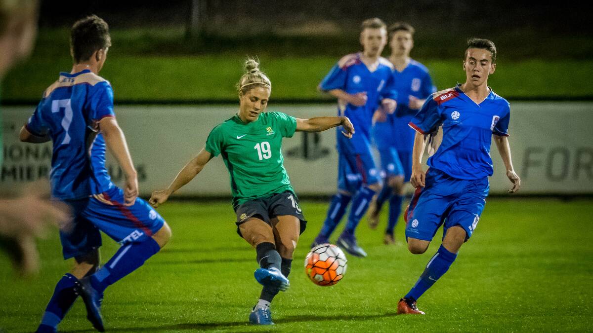 
ON TRIAL: The Matildas came under fire after an unflattering scoreline in a training game against the Emerging Jets boys' side in Sydney on Wednesday.