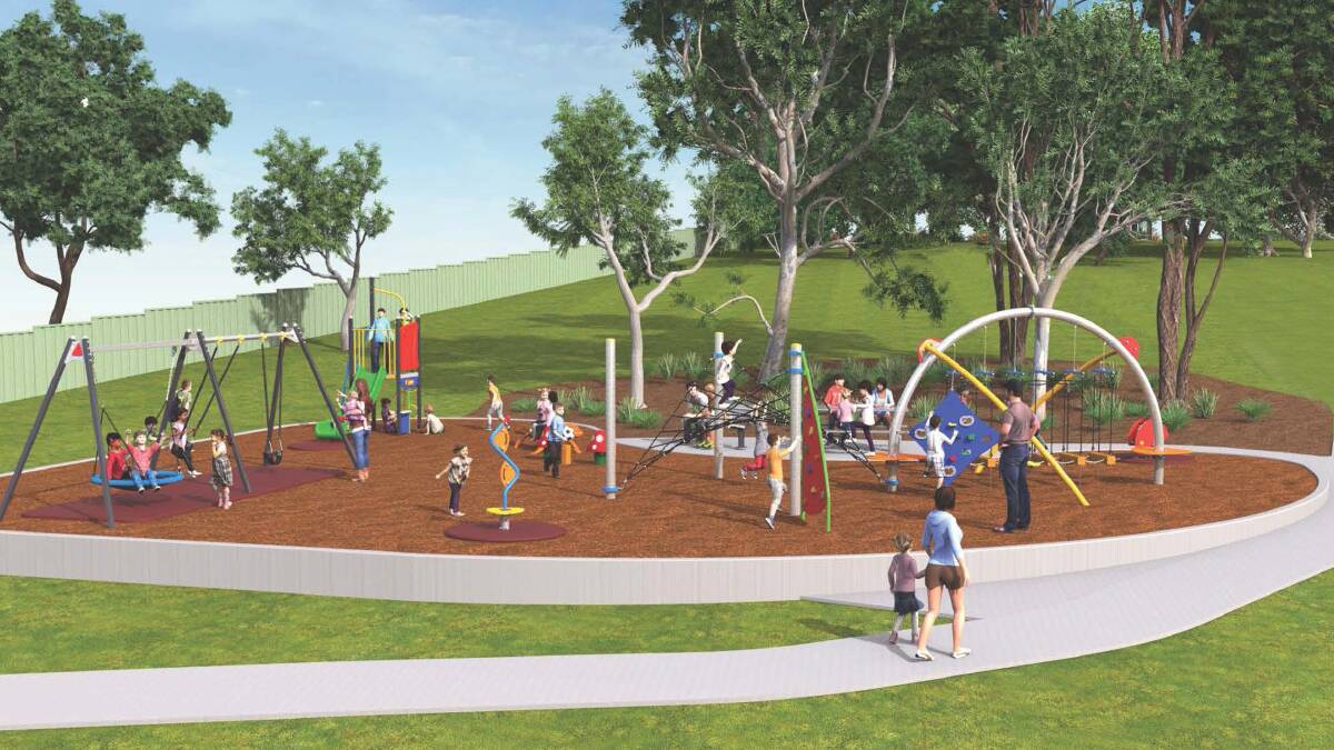PARK LIFE: An artist's impression of a new playground at Holmesville which is currently under construction. 