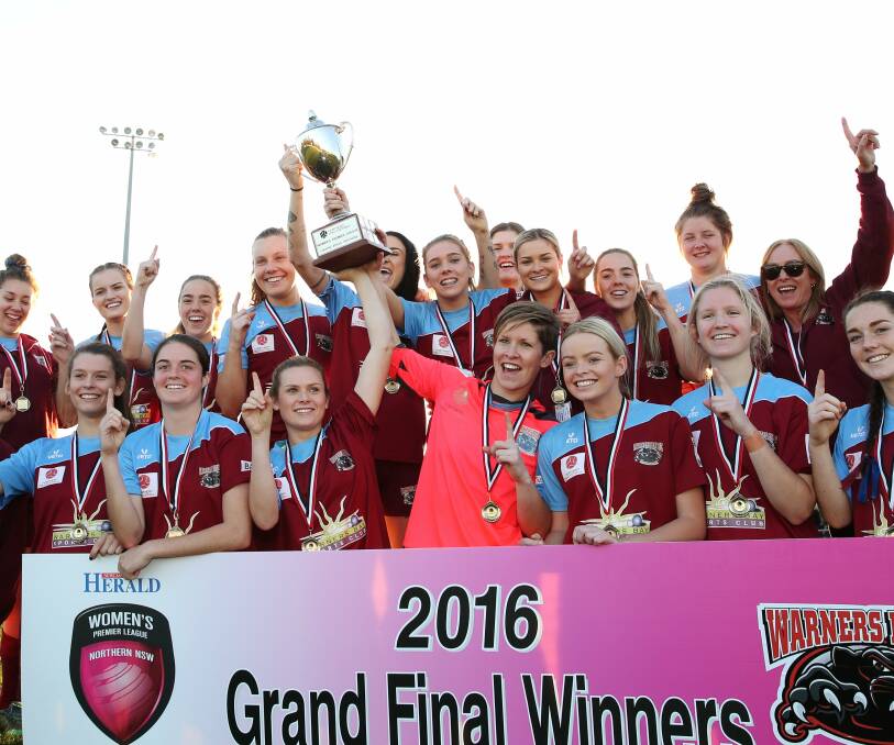 NEW COMP: Women's Premier League champions Warners Bay are expected to be among teams entering the NNSWF State Cup in September. Picture: Max Mason-Hubers