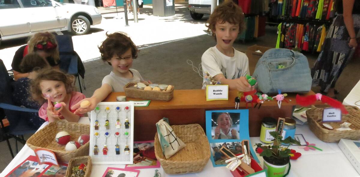 CREATIVE: Children from YMCA Kotara Out of School Hours Care made items to sell at the Hunter St Organic Markets. They will use the profits to buy presents for kids in need. 