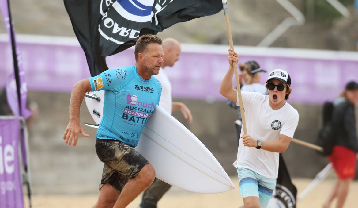 Former world No.2 and Merewether legend Luke Egan in action at the ABB finals.