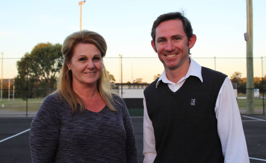 DRIVING FORCE: Atuka Netball Club founder Tammy Miller with Lake Macquarie City Council Community Land Planner (Sports) Steve Cowen at the new Windale Netball Courts.
