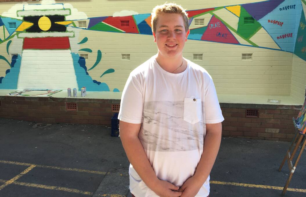 SHINING LIGHT: Callaghan College, Wallsend Campus student Connor Terry wanted to put the spotlight on youth mental health in a different way. 