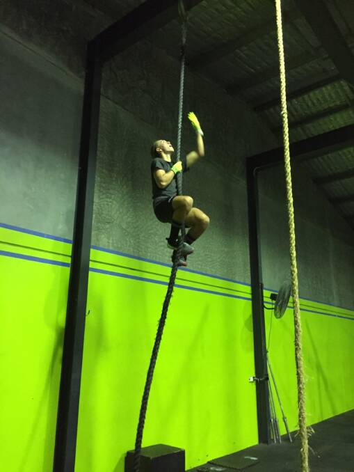 GOOD CAUSE: Bryson Croese warms up for Fresh CrossFit's Rope Challenge, which is on at Cardiff from 6am on April 29.