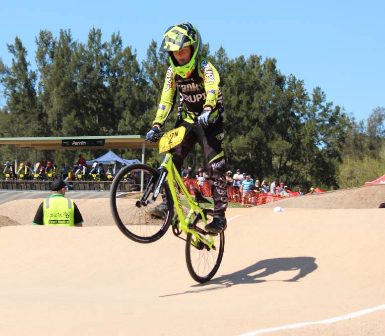 RAD: Whitebridge's Miller Ruks has had a strong first year of BMX competition culminating in capturing the NSW No.1 plate this month. Picture: Lane 1 Images
