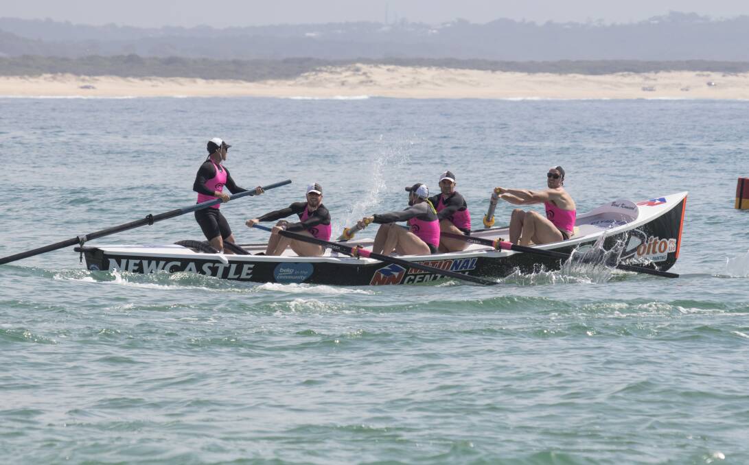 TOUGH COMPETITION: Newcastle open men's crew have had a disrupted start to the season and are looking forward to a strong hit-out at Hawks Nest carnival this weekend. Picture: Richard Black