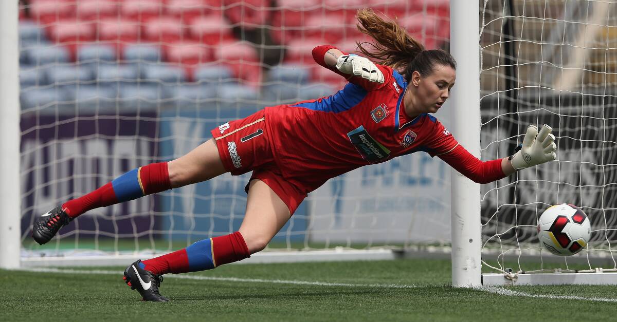 TOUGH DEBUT: United States import Katelyn Rowland arrived in Australia on Friday and played in goals for the W-League Jets on Sunday. Picture: Getty Images