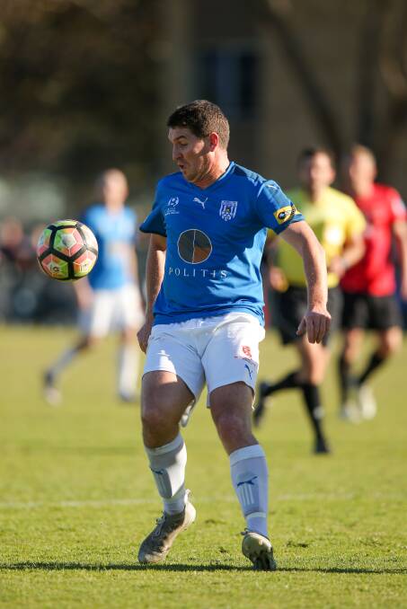 Hamilton's Kane Goodchild in action against Edgeworth Eagles in NNSW NPL on July 16.