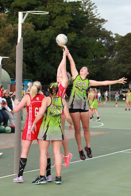 Round 11 action at National Park Netball Courts 