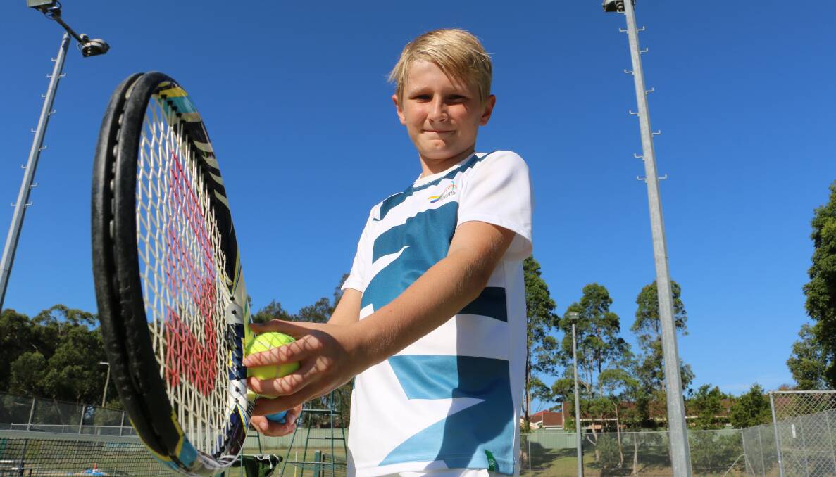 HOT SHOT: Bailey Woolfe, 10, from Warners Bay trains out of Lake Macquarie Tennis Centre and plays tennis around the Northumberland region at the elite level. Picture: Ellie-Marie Watts