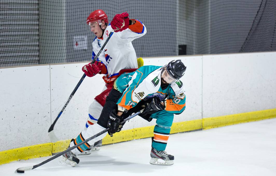 The Newcastle North Stars played its first Wilson Cup, pre-season game against Sydney Ice Dogs on Sunday. Pictures: Mark Bradford