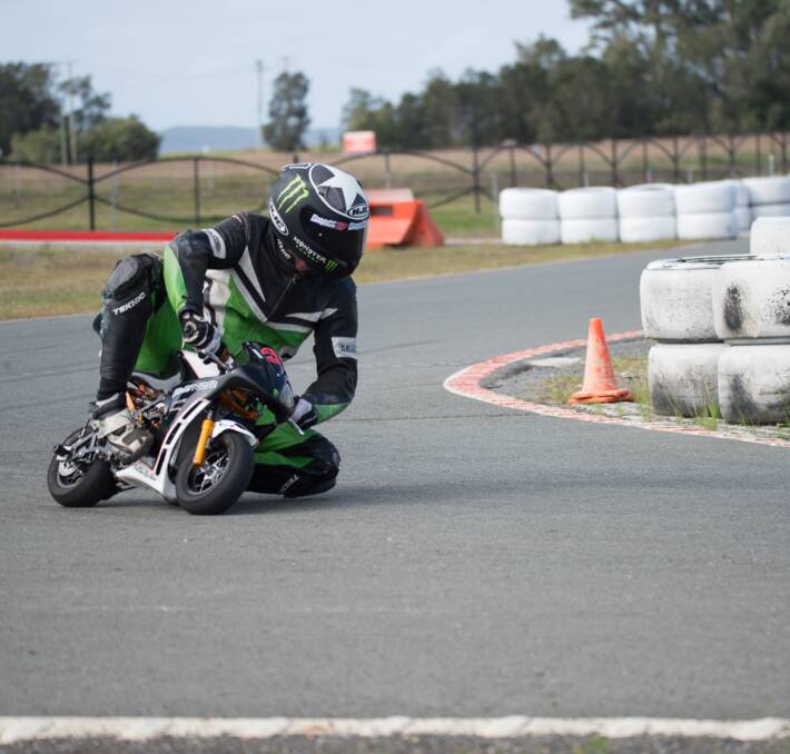 SPEEDSTER: Mark Stevens, from the Gold Coast, is not only a mini motocycle rider but an ambassador for the sport. Picture: Supplied