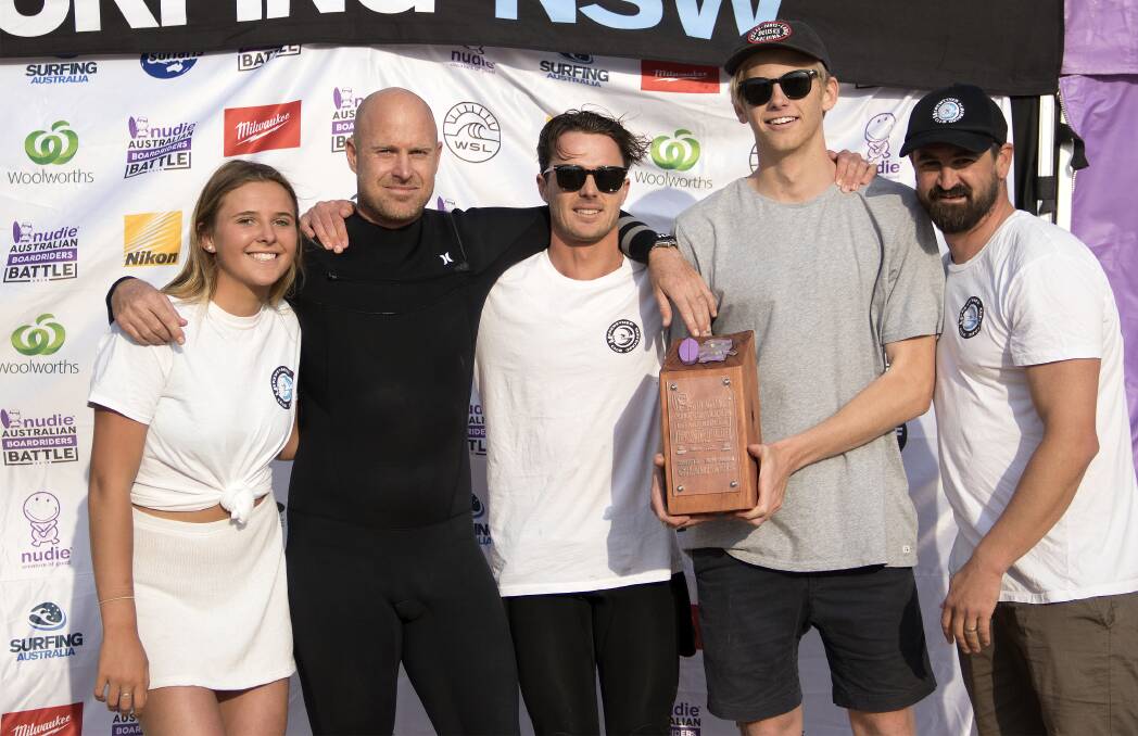 Merewether Surfboard Club has taken out event three of the nudie Australian Boardriders Battle Series held at North Narrabeen Beach on the weekend. Pictures: Ethan Smith / Surfing NSW