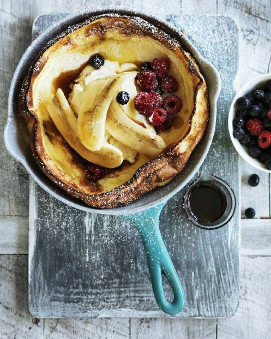 For the indecisive mum (fruit, or pancakes?) Adam Liaw's Dutch baby is the best of both worlds <a href="http://www.goodfood.com.au/good-food/cook/recipe/dutch-baby-pancake-with-bananas-and-berries-20160412-4dcwj.html"><b>(Recipe here).</b></a> Photo: William Meppem