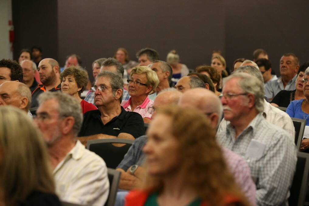 AFFECTED: Northern Lake Macquarie residents gather at a public forum on lead pollution, hosted by Boolaroo Action Group.