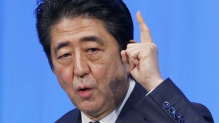 Please explain: Japanese Prime Minister Shinzo Abe is not pleased by the Australian decision to award the $50 billion submarine contract to France Photo: Shizuo Kambayashi