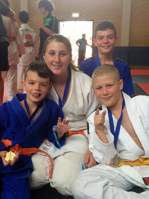 HAUL: Lake Macquarie PCYC Judo Club members Peter Moratidis, 9; Shayla Carrigan, 13; Sam Moratidis, 12; and Tristan Carrigan, 10.