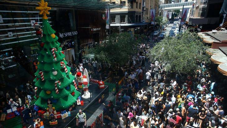 Pitt Street shopping mall will soon be inundated with Christmas shoppers. Photo: Daniel Munoz