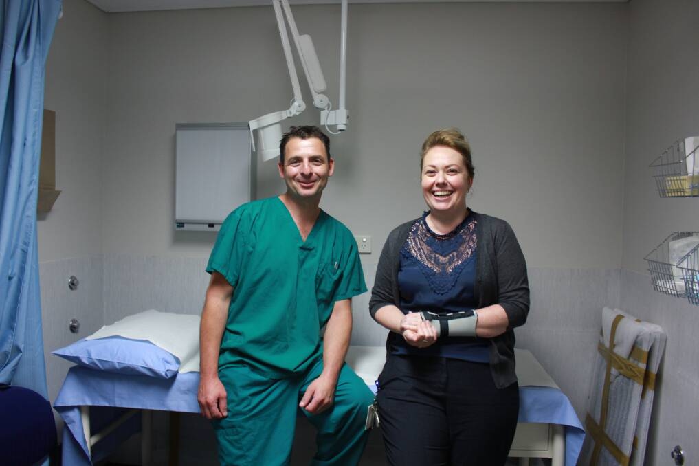 READY: Dr Ulrich Liedvogel with general nurse and manager Meredith Ford.