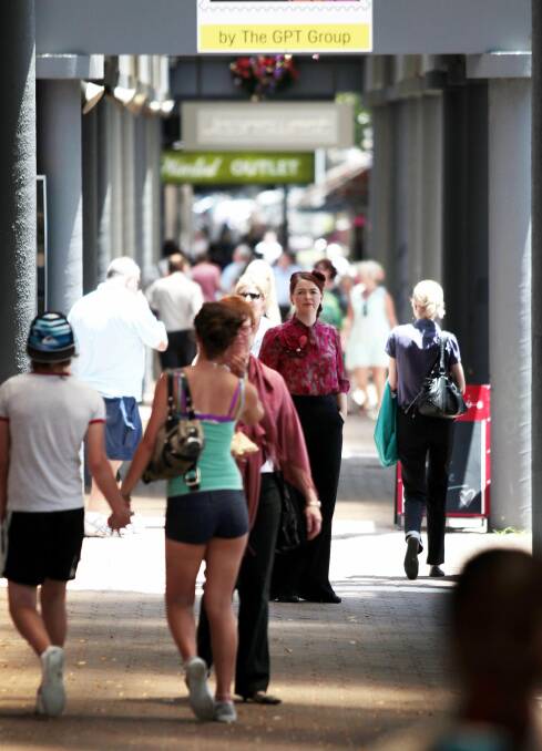 BUSY HUB: Renew Newcastle general manager Marni Jackson in the bustling hub of Hunter Street Mall.