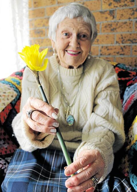 Vilma Hunter will volunteer her time to sell daffodils this Friday for the Cancer Council's Daffodil Day