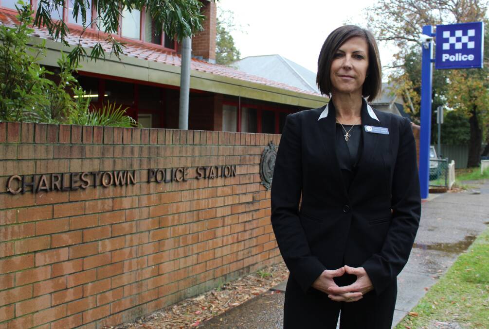 FRONT LINE: Detective Sergeant Kristi Faber at Charlestown Police Station.