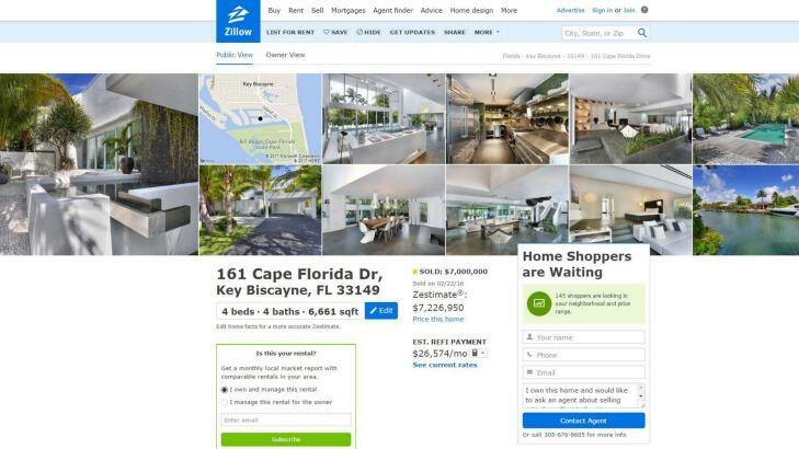 Bondi or Florida? Another listing for the Florida house which was used in a fraudulent Airbnb listing.