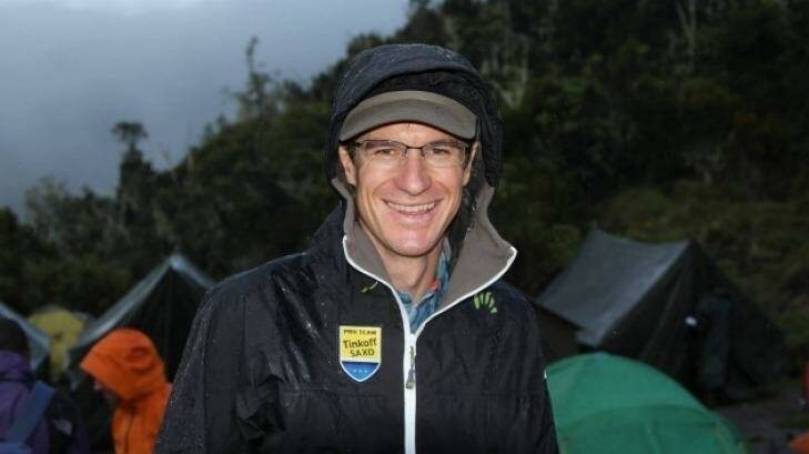 Michael Rogers, climbing Mt Kilimanjaro