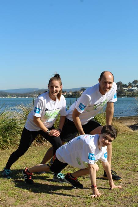 FIT AS FIDDLES: The Barnes family - Michelle, Craig and Jack, 10 - are ready to race in the Lake Macquarie Running Festival this weekend.