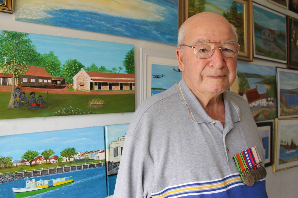 World War II veteran Jack Carter in his home at Elermore Vale.
