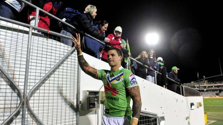Appeal: Sandor Earl leaves the field after a game for the Raiders in 2013. Photo: Jay Cronan